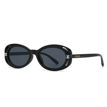 9135欧美新款时尚防晒小框女款太阳眼镜潮流高级感墨镜女遮阳镜
