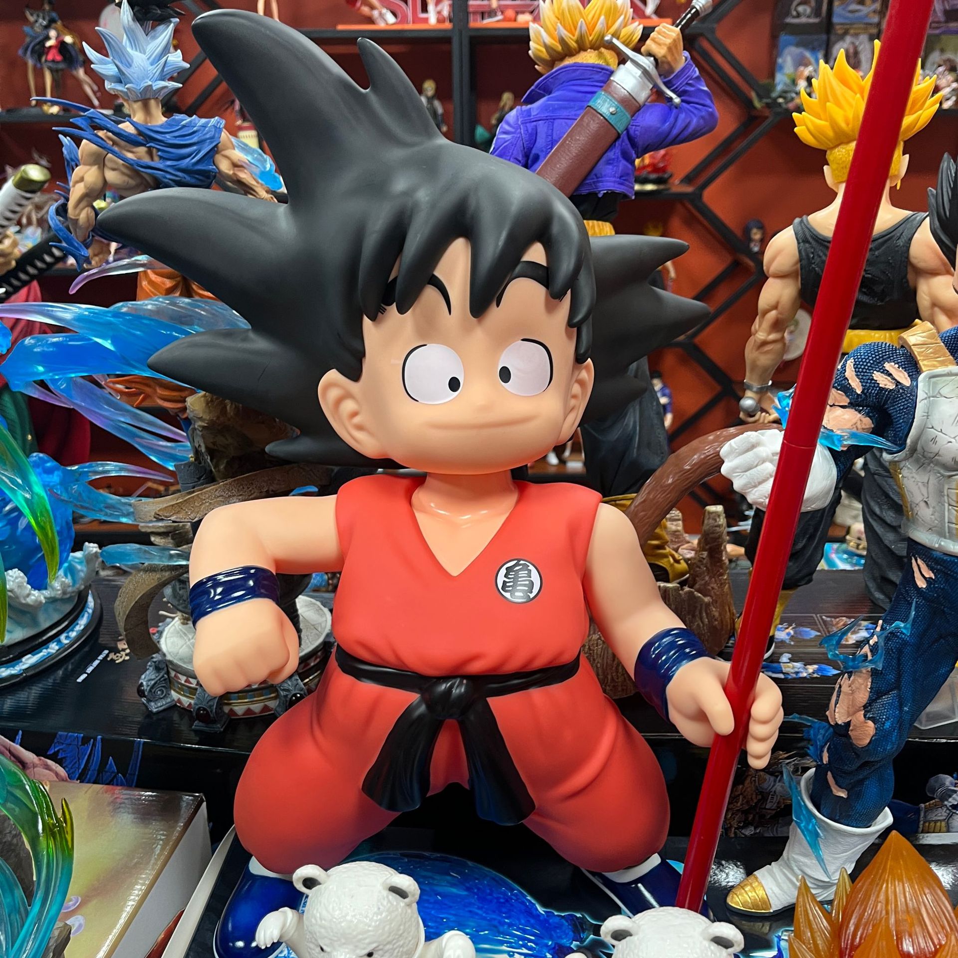 动漫批发 1:1孙悟空手办野七龙珠 悟空 潮玩公仔动漫人偶模型摆件