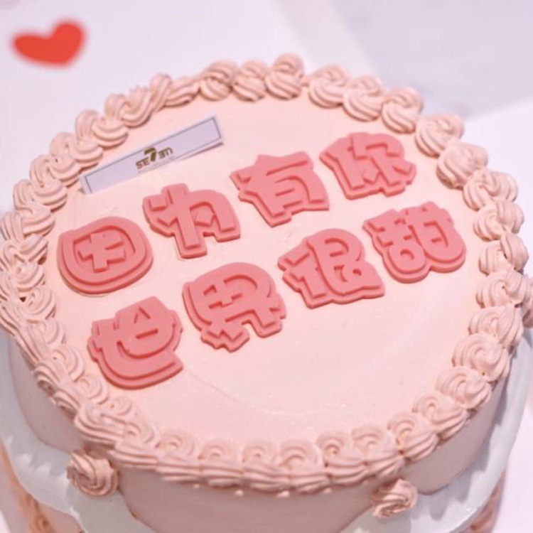 生日蛋糕祝福语字牌模具合集有你世界很甜巧克力翻糖烘焙装饰磨具