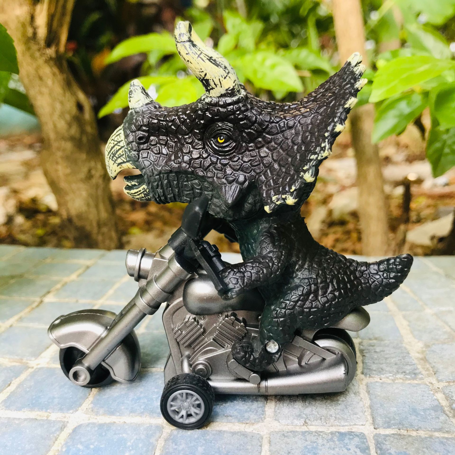 包邮跨境恐龙模型惯性摩托车玩具抖音网红同款男孩玩具车汽车批发