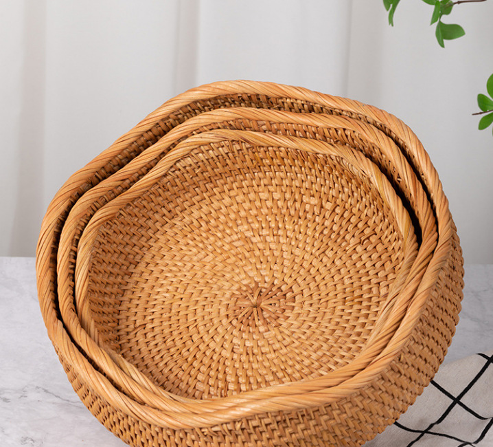 Fruit Basket Vietnam Rattan and Bamboo Weaving Storage Basket