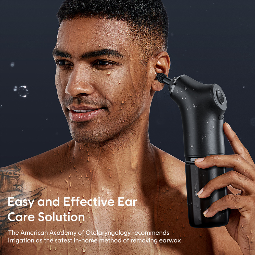 跨境电动洗耳器洁耳器冲耳器耳朵耳垢清洁器洁耳套装便携式洗耳器
