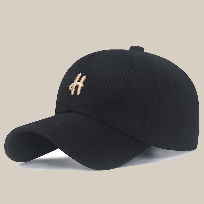 2024 Spring New Letter Simple Trendy Baseball Cap Women's Embroidered Trendy All-Match Face-Looking Small Peaked Cap Men