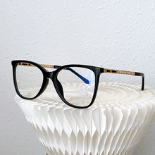 小香同款素颜眼镜女3441链条珍珠镜框小红书可配近视防蓝光眼镜架