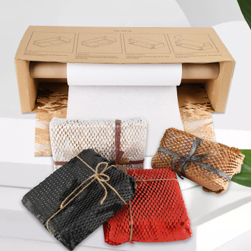 拉伸蜂窝包装套盒雪梨纸一体盒牛皮纸缓冲网状纸卷填充礼品蜂巢纸