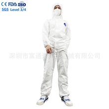 工厂直销一次性杜邦600防护服PP+PE 60g可用于医疗人员FDA 510K