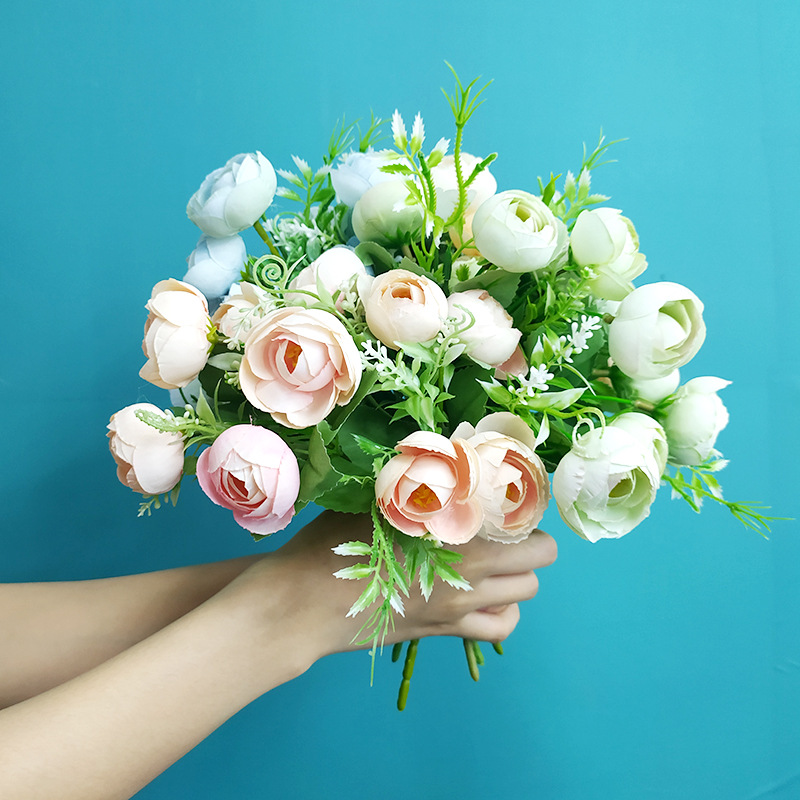 北欧ins仿真绣球花苞婚庆手捧花束 婚礼摄影道具花艺家居装饰仿真