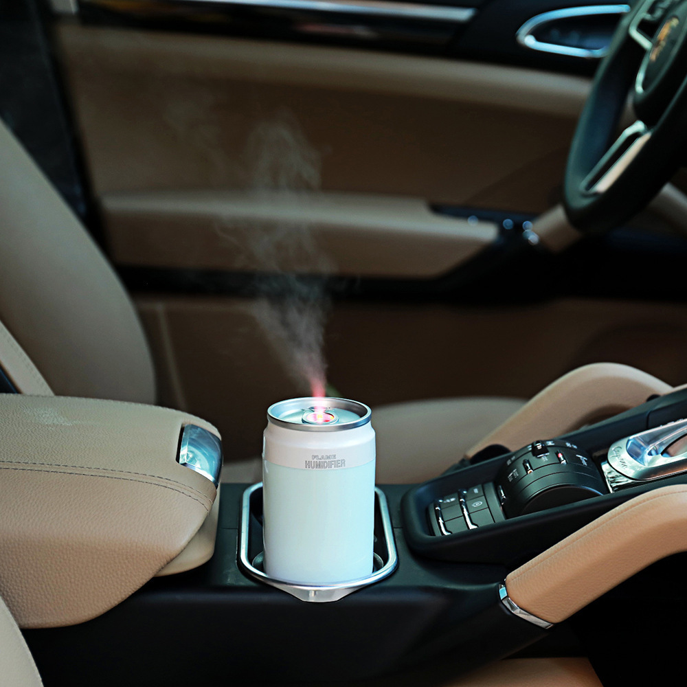 Flame Humidifier Cans USB Car Humidifier Home Office Mini Air Purifier Sprayer