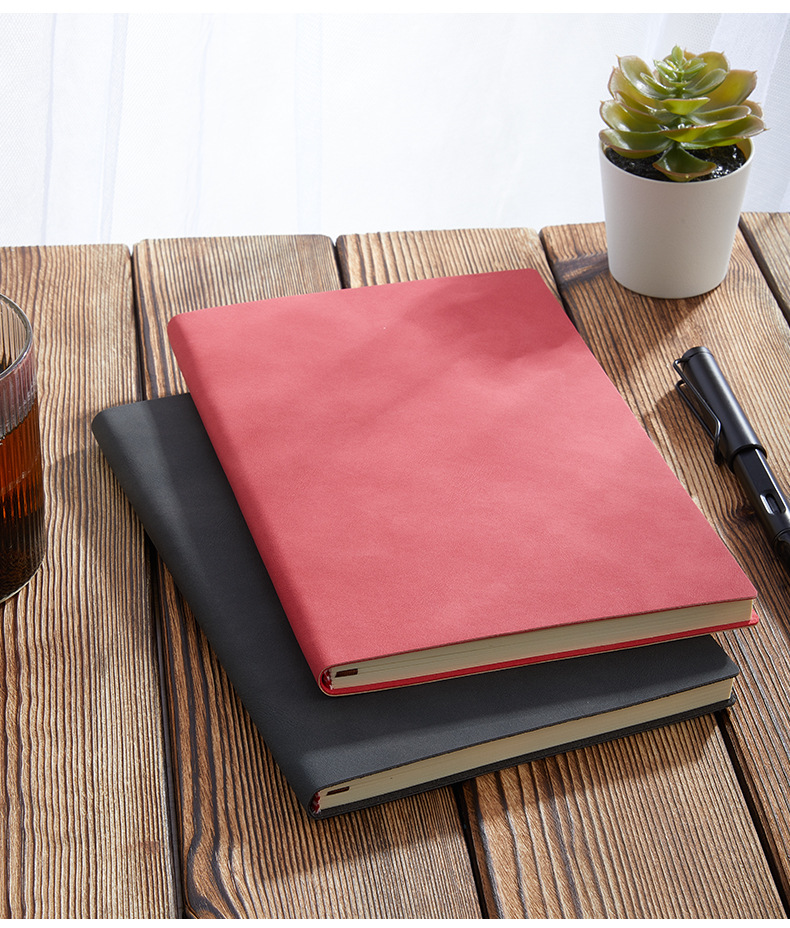 a5现货软皮本批发b5羊巴pu办公软面本a6商务礼品笔记本可印制logo