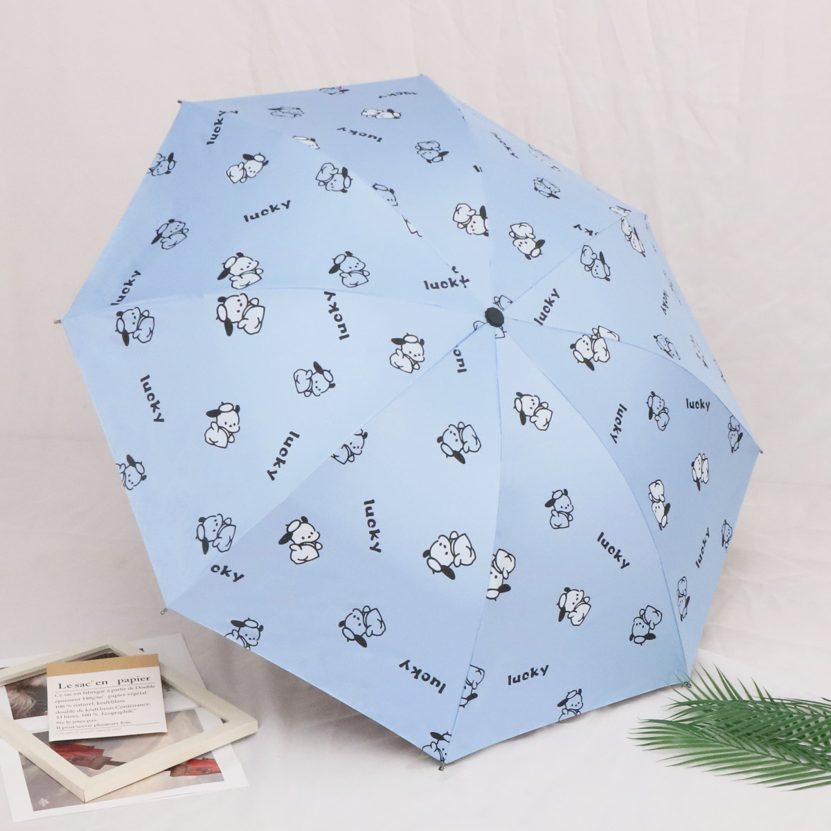 Umbrella Folding Thickening Vinyl Sun Protective Sunshade Automatic Rain Dual-Use Sun Umbrella Female Printing Logo Advertising Umbrella