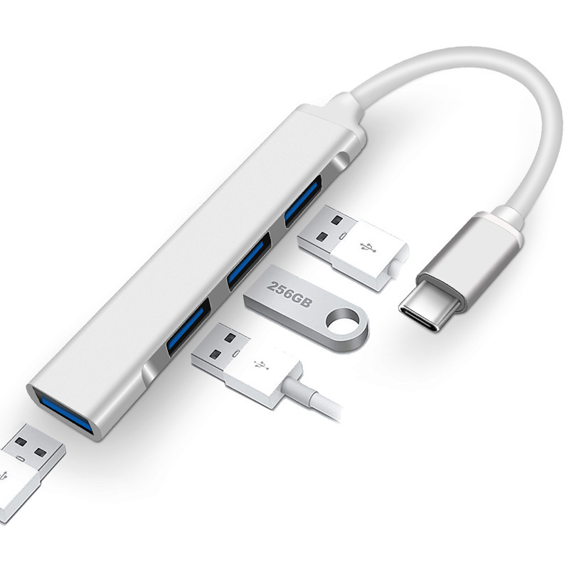 usb扩展坞电脑多口集线器扩展器一拖四usb3.0typec转换器