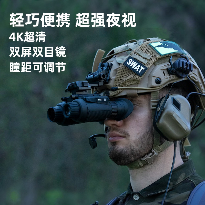 新款可调瞳距头戴式夜视仪裸眼3d高清数码双筒户外红外夜视望远镜