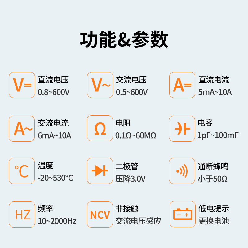 艾沃斯高精度数字万用表表电工全自动智能维修便携式防烧