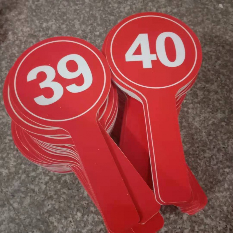 拍手举牌数字牌对错评打分号码可擦写abyes no笑哭脸点赞牌