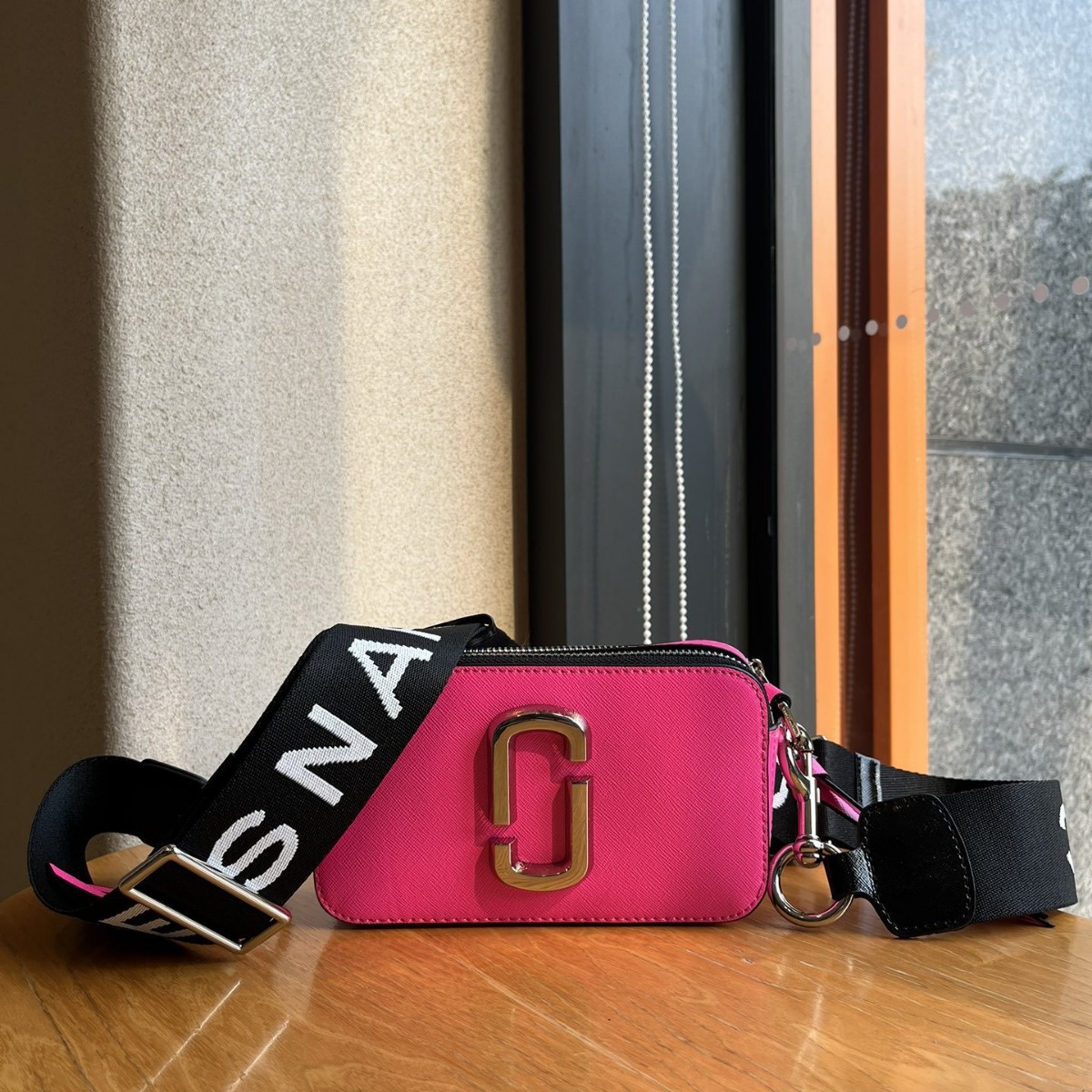 纯色相机包春夏新款mj女包真皮小方包双拉宽肩带单肩斜挎跨境货源