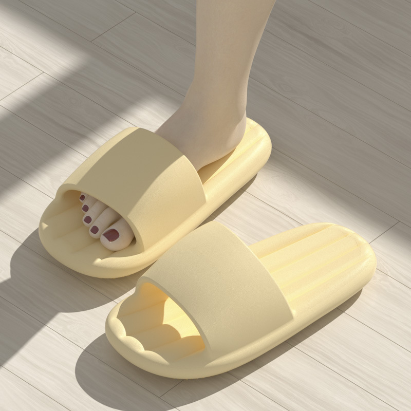 spring and summer banana fan slippers new women‘s bathroom couple men‘s drooping feeling indoor home simple non-slip platform slippers