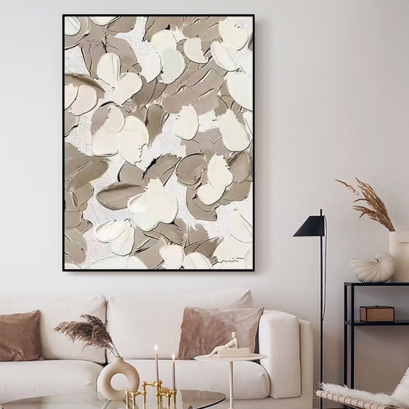 客厅装饰画现代简约抽象肌理落地沙发背景墙壁画玄关挂画莫兰迪色