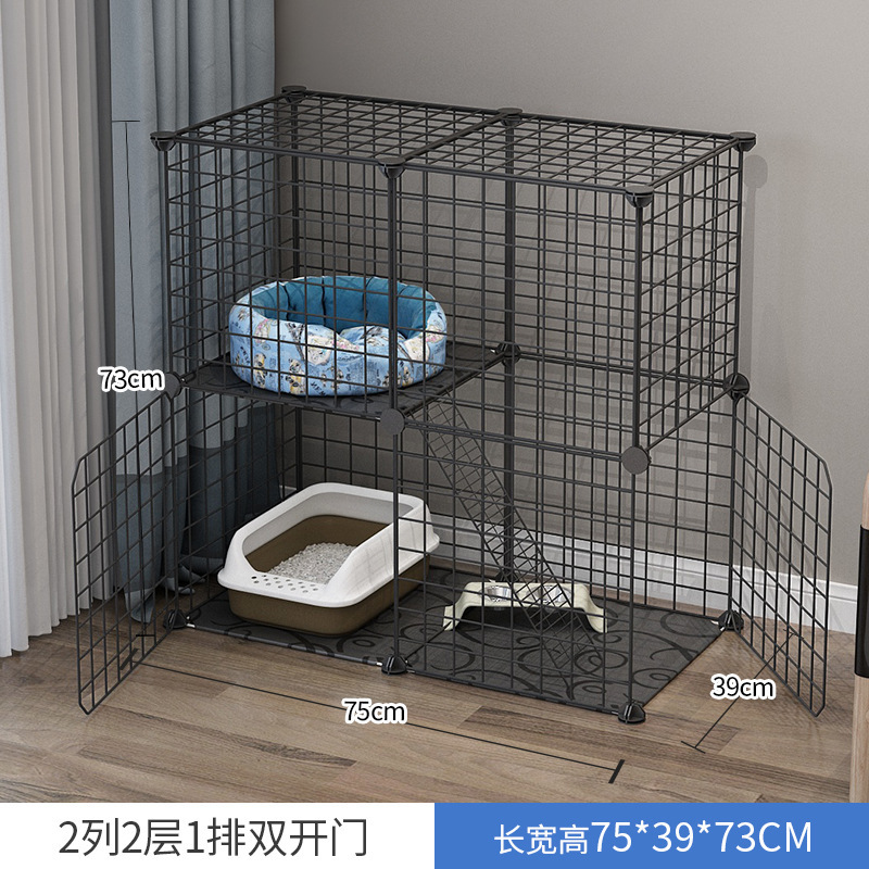 Cat Cage Cat Villa Indoor Luxury Cat Nest Home with Toilet Can Hold Litter Box Kittens Cattery Three Layers Cat House