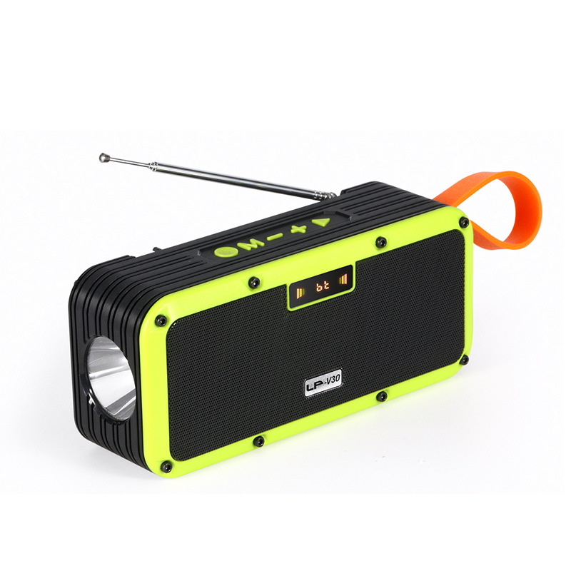 New LP-V30 Solar Charging Bluetooth Speaker Outdoor Multi-Function Radio Flashlight Portable Audio