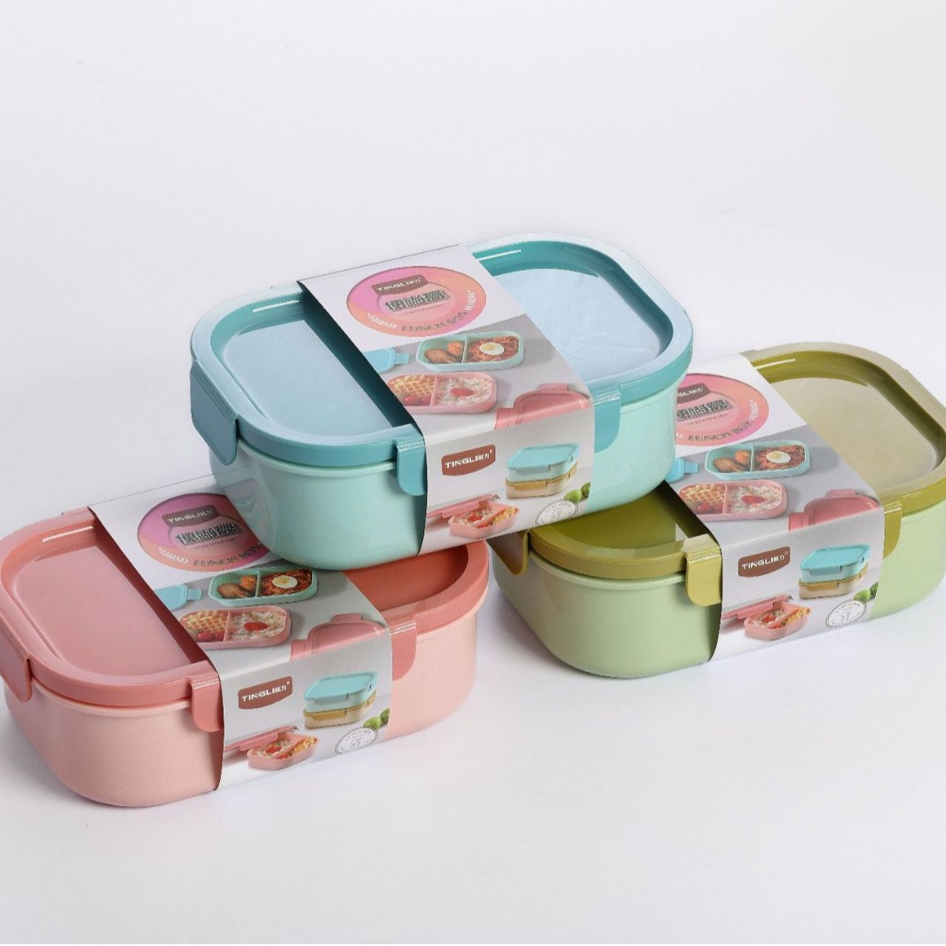 食品级密封塑料保鲜饭盒上班便携可微波炉便当盒学生午餐盒批