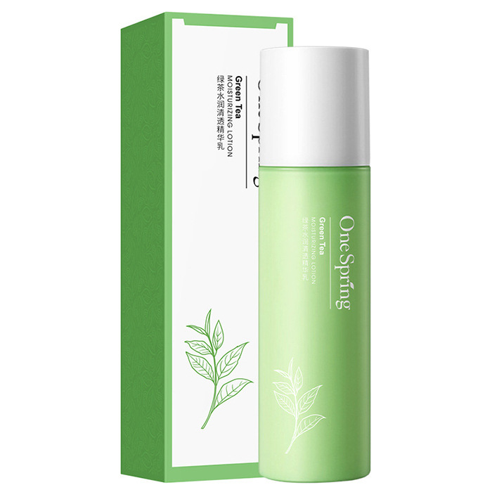 Wholesale Vc Green Tea Moisturizing Supple Skin Water Lotion Facial Cleanser Eye Cream Skin-Tendering Cream Five-Piece Suit