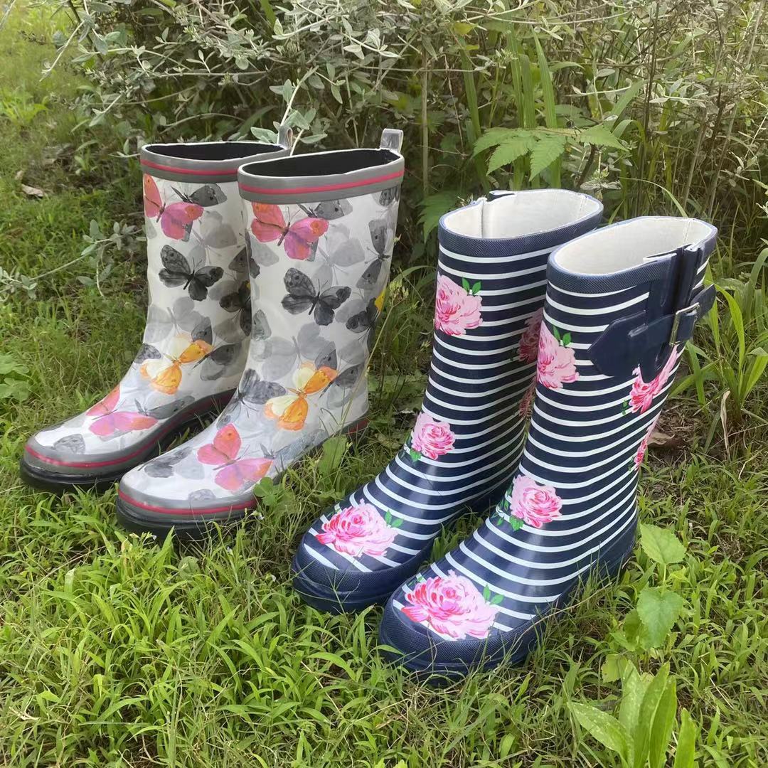 瑕疵处理一些女士雨鞋表面不好的 轻微变型 等高筒水鞋经济型长筒