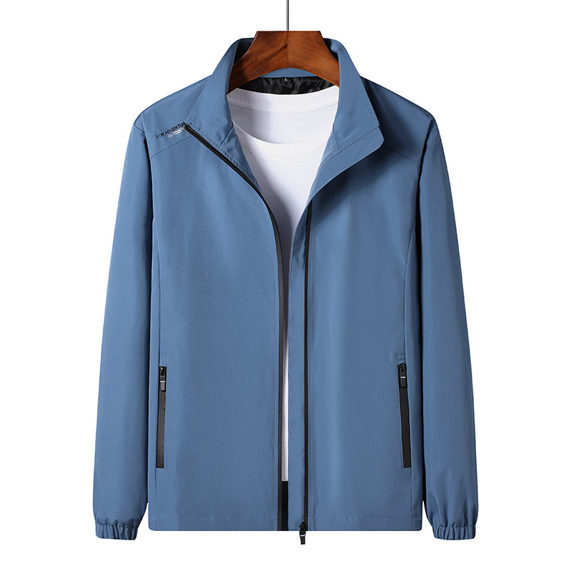 代发外套男士夹克春秋季2024新款立领休闲大码青年学生男装上衣潮