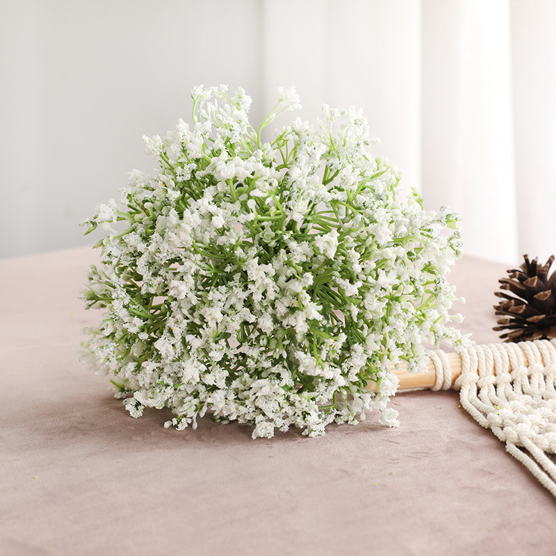 速卖通货源家居装饰仿真塑料假花花束 仿真手扎16枝夜来香满天星