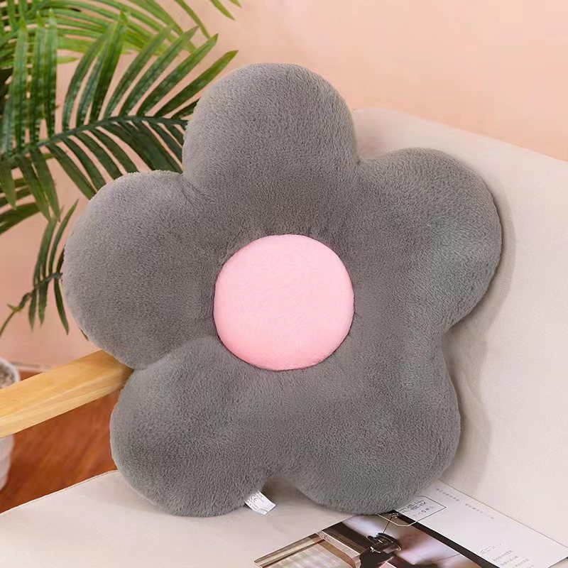 Rabbit Fur Flower Cushion New Office Sofas Chair Student Cushion Petal Futon SUNFLOWER Pillow Cushion