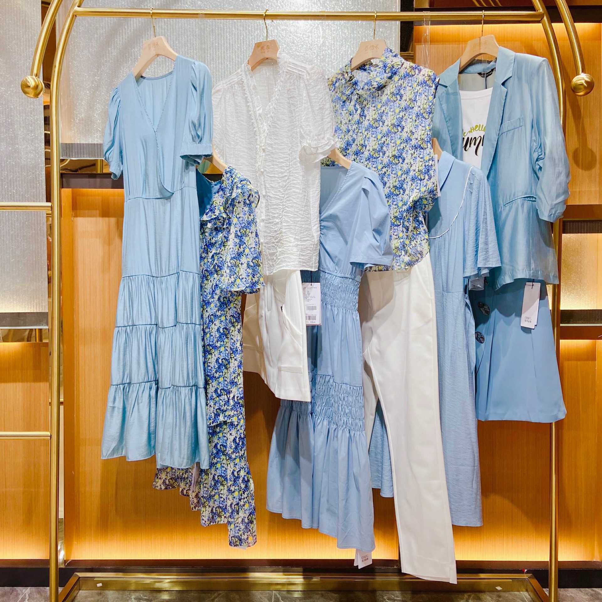 欧莎莉格22夏装品牌专柜撤柜女装尾货库存打包走份批发尾货货源