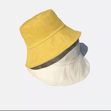 夏季新款渔夫帽女士日系百搭遮阳防晒双面纯色渔夫帽防紫外线