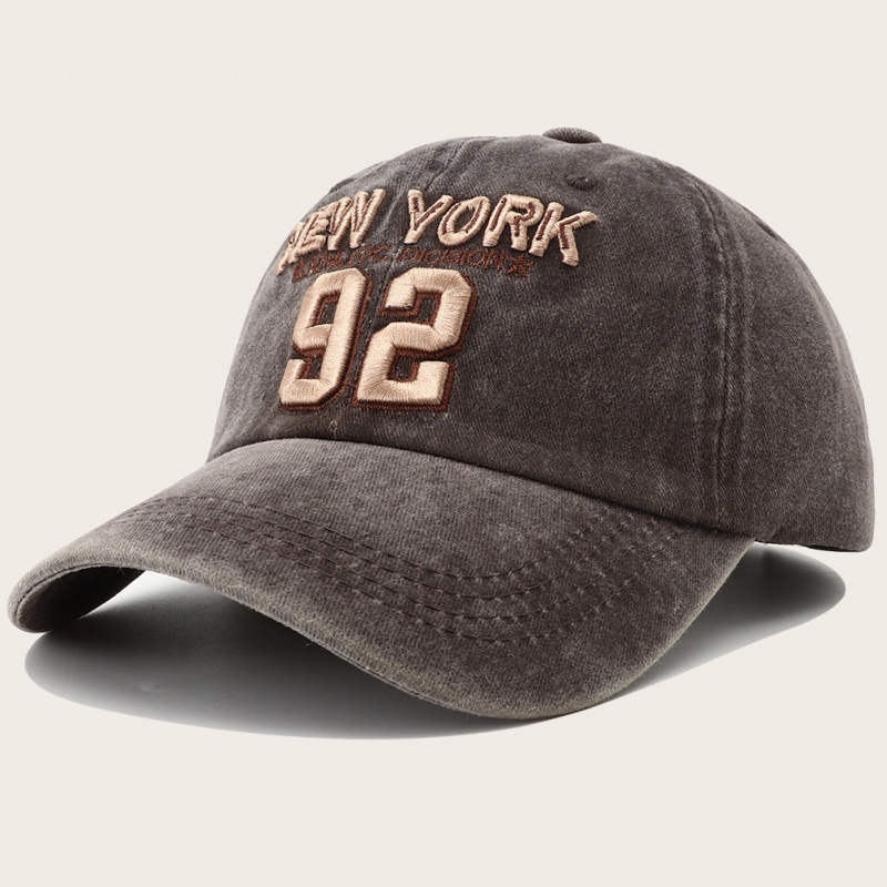 际初帽子男士潮男新款复古牛仔棒球帽女款夏季高级感字母刺绣鸭舌