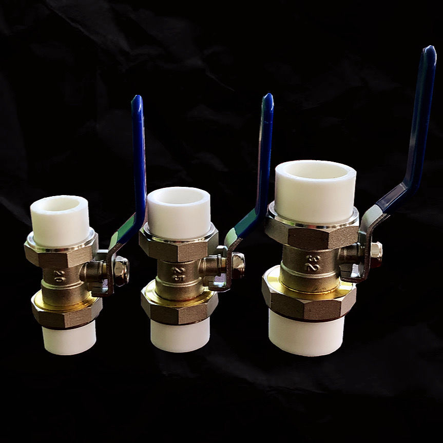 [ppr球阀]全铜ppr双活接铜球阀热熔管阀门20 25 32 双活节球阀 图片