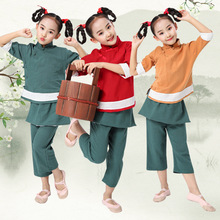 第十届小荷风采我心中的河演出服女童舞蹈服装道具木桶儿童表演服
