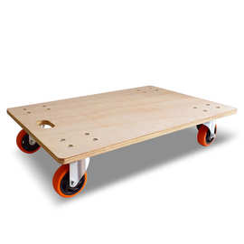 木板车乌龟车平板小推车四轮拉货车搬运拖车家用静音万向轮