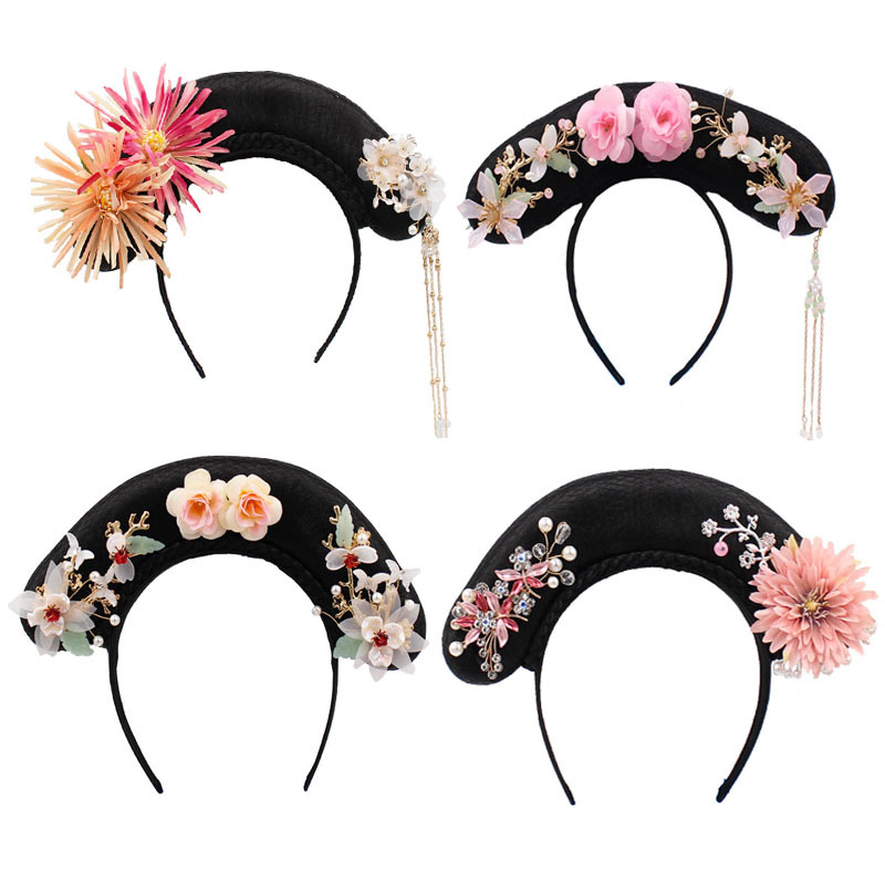 古装假发影楼写真清朝贵妃皇后头饰发髻影视延禧攻略同款发饰旗头