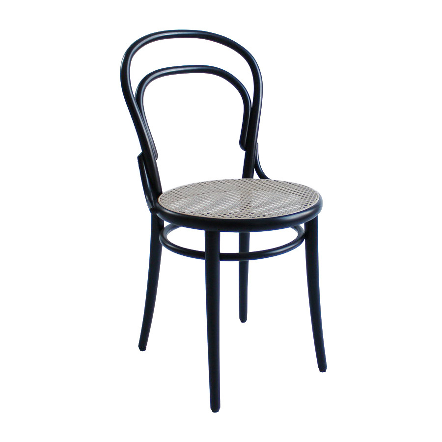 弄舍ton捷克原装进口14号椅经典曲木名椅子咖啡单椅榉木藤编座椅