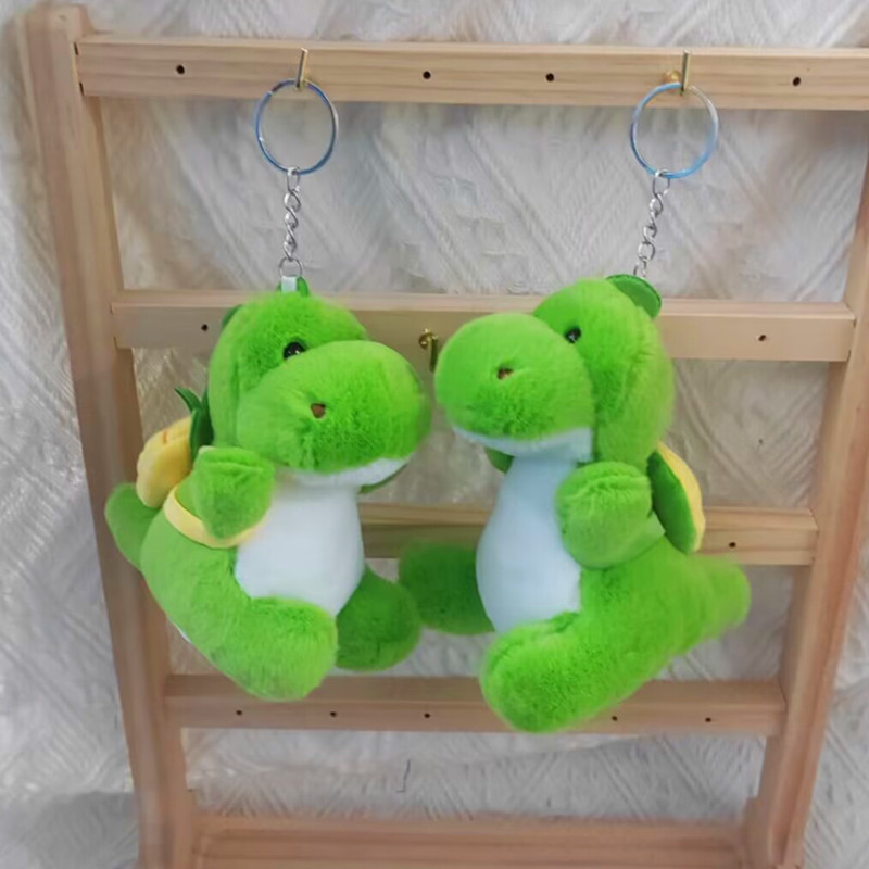 批发跨境网红逃学龙毛绒挂件水果恐龙公仔玩具包包钥匙扣书包礼品