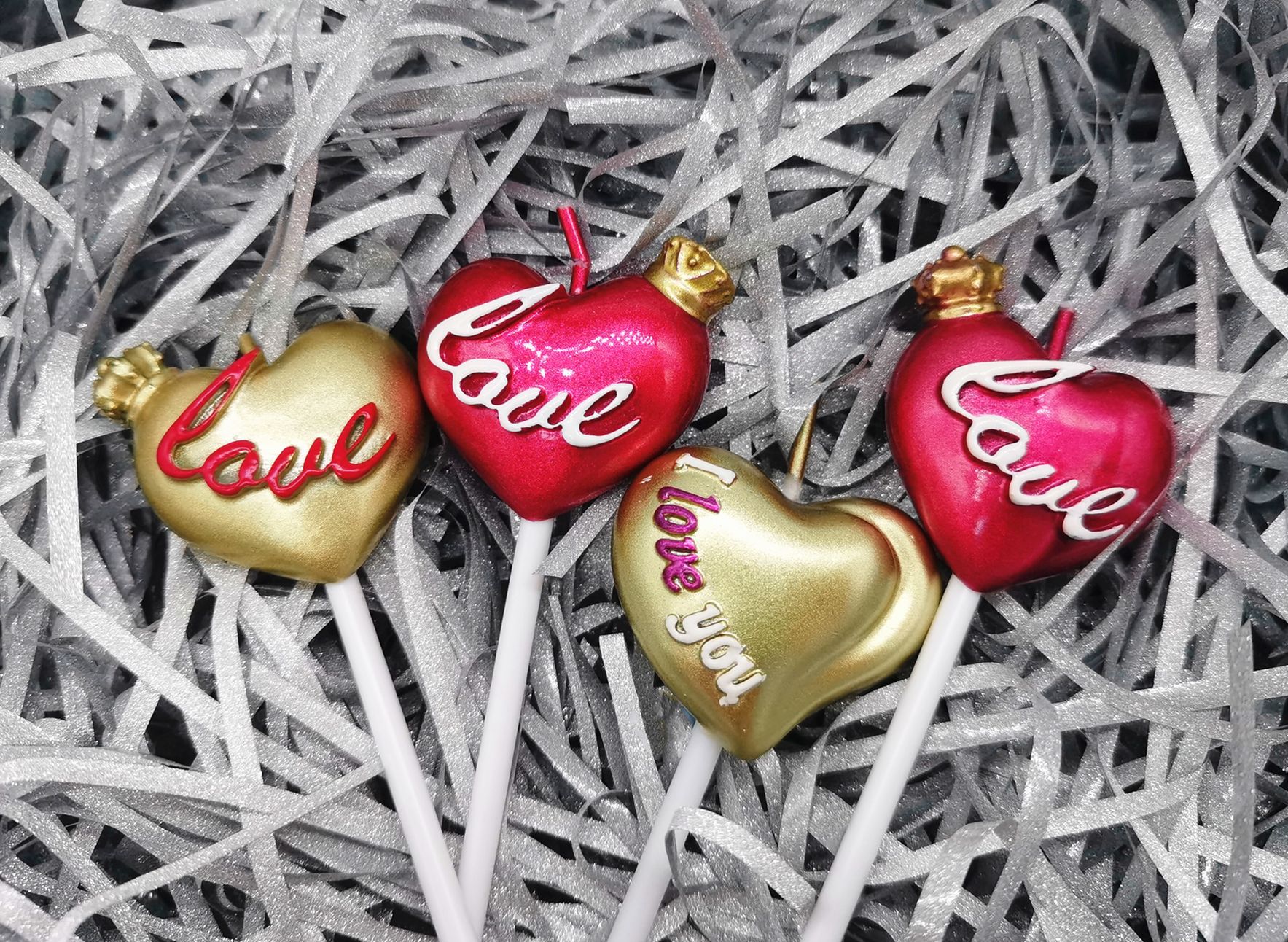 爱心形蜡烛工艺创意环保可爱表白创意派对happy birthday生日蜡烛