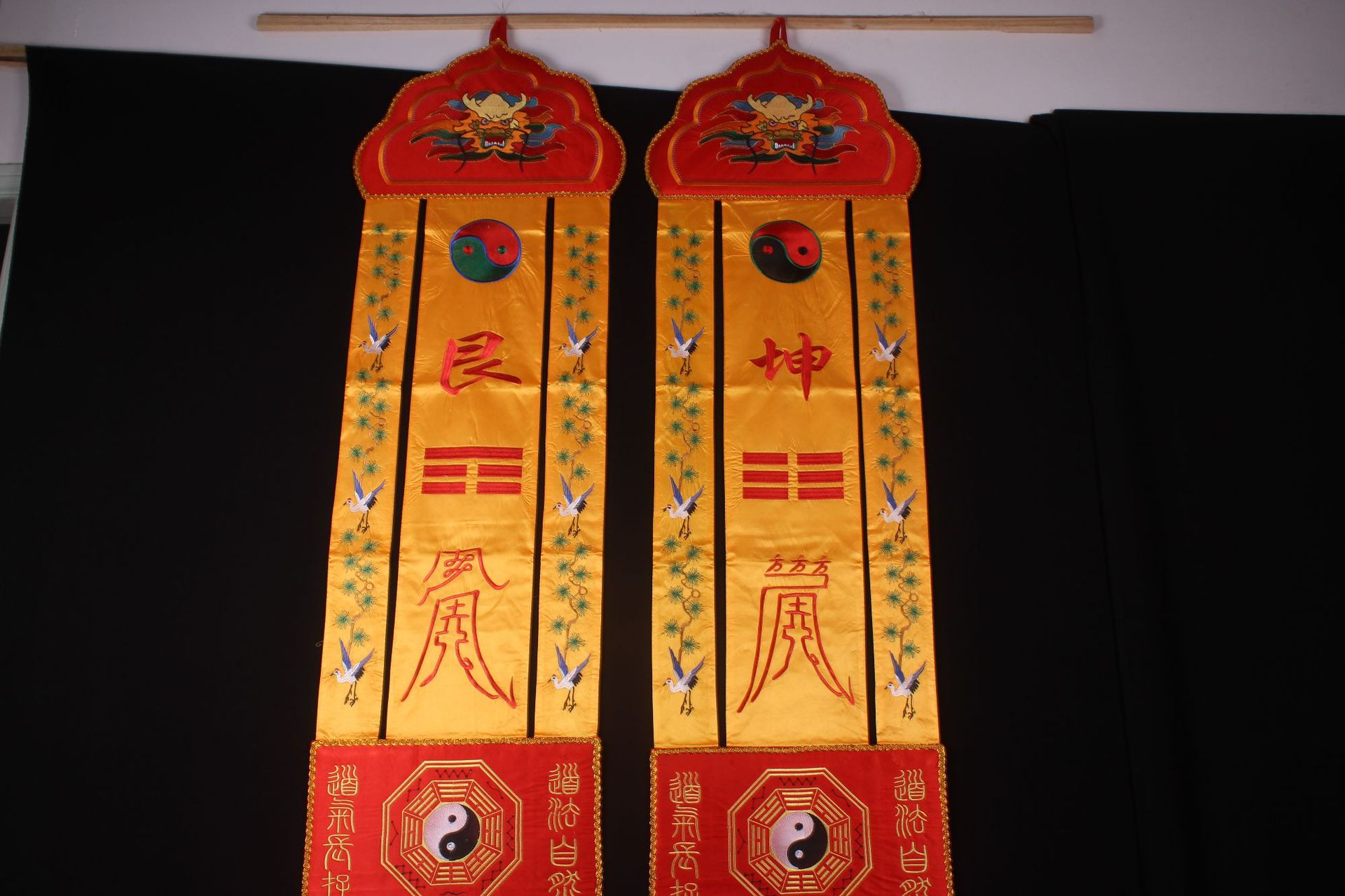 道教用品 八卦幡 道观装饰 仙鹤 阴阳鱼 道气长存 道法自然 批发