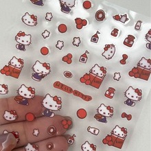 ins日系美甲Kitty猫美乐蒂库洛米贴纸持久防水自粘卡通学生指甲贴