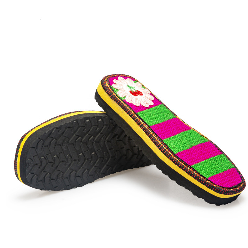 鞋底勾鞋手工编织拖鞋防滑耐磨钩鞋和毛线全套半成品材料包