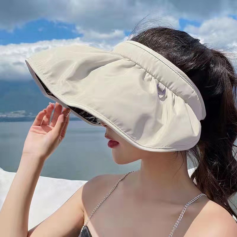 Vinyl Sun Protective Shell-like Bonnet Women's UV Protection Sun Hat Big Brim Fisherman Hat Foldable Sun Hat New