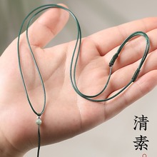 正品18k金项链女款黄金百搭素链白金彩金万能针式肖邦锁骨链颈饰