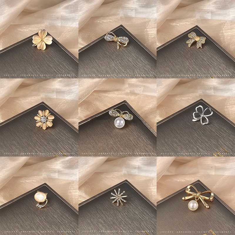 Brooch High-End Women's 2023 New Brooch Pin Neckline Anti-Exposure Artifact Fixed Chest Clothes Pin Accessories