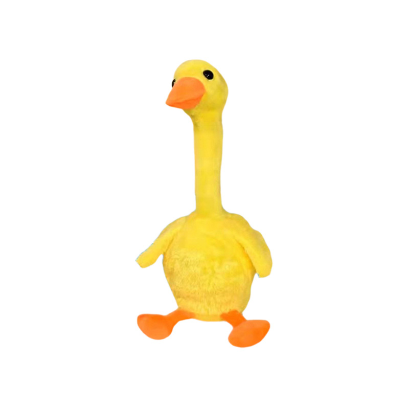 Small Yellow Duck Repeat Reading Duck Plush Baby Talking Toy Baby Doll Doll Talking Recording Singing Dancing