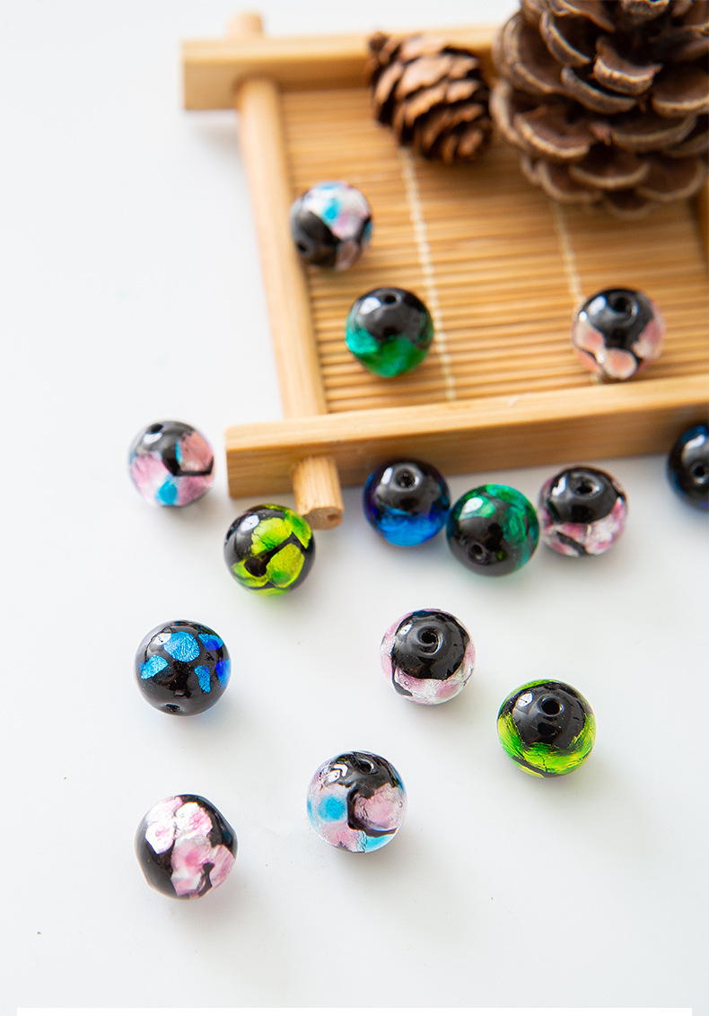 彩点珠子琉璃珠夜光日式琉璃散珠手链发簪配件手工diy材料批发