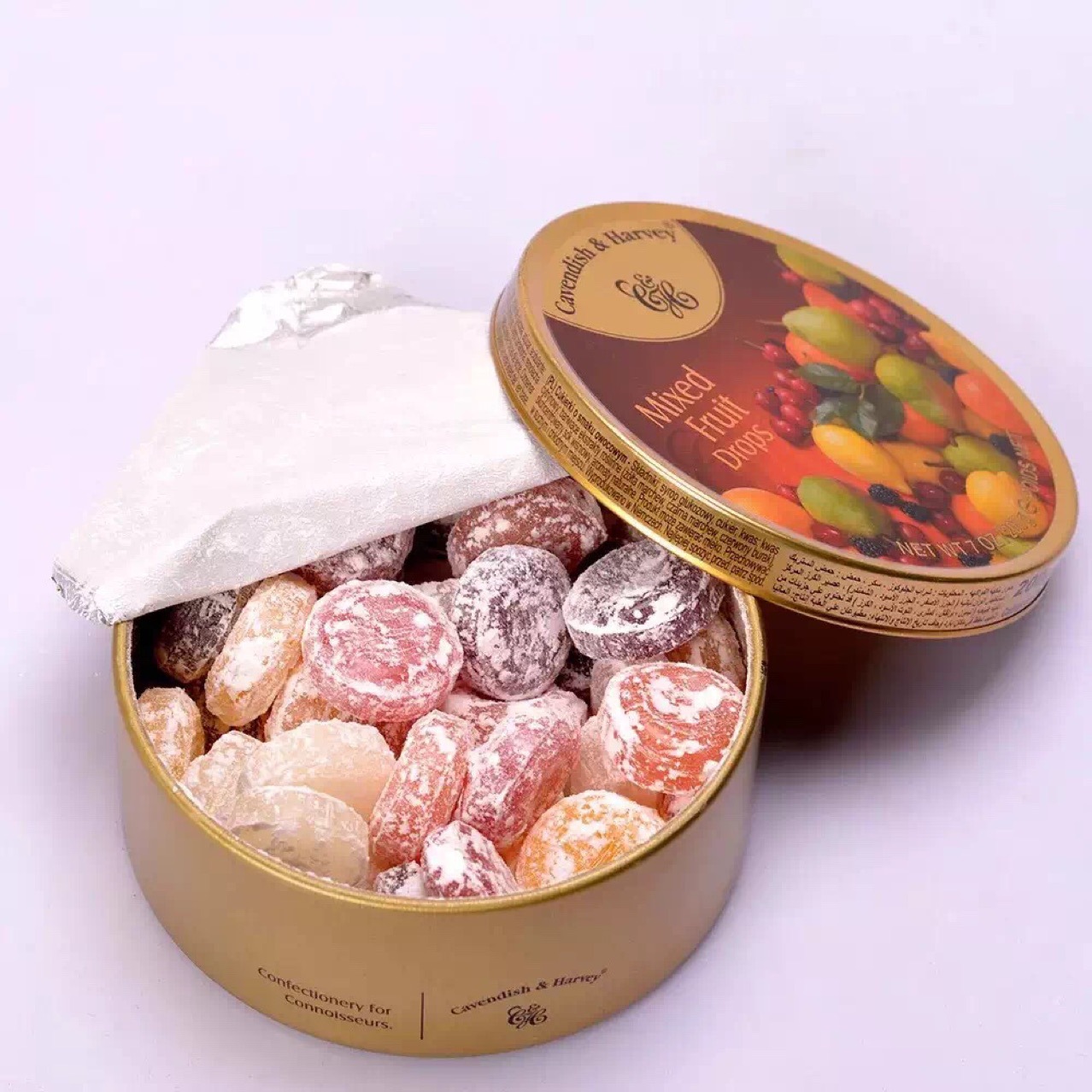 德国进口 嘉云糖 水果硬糖200g*9盒一件 铁盒装混合水果糖 批发