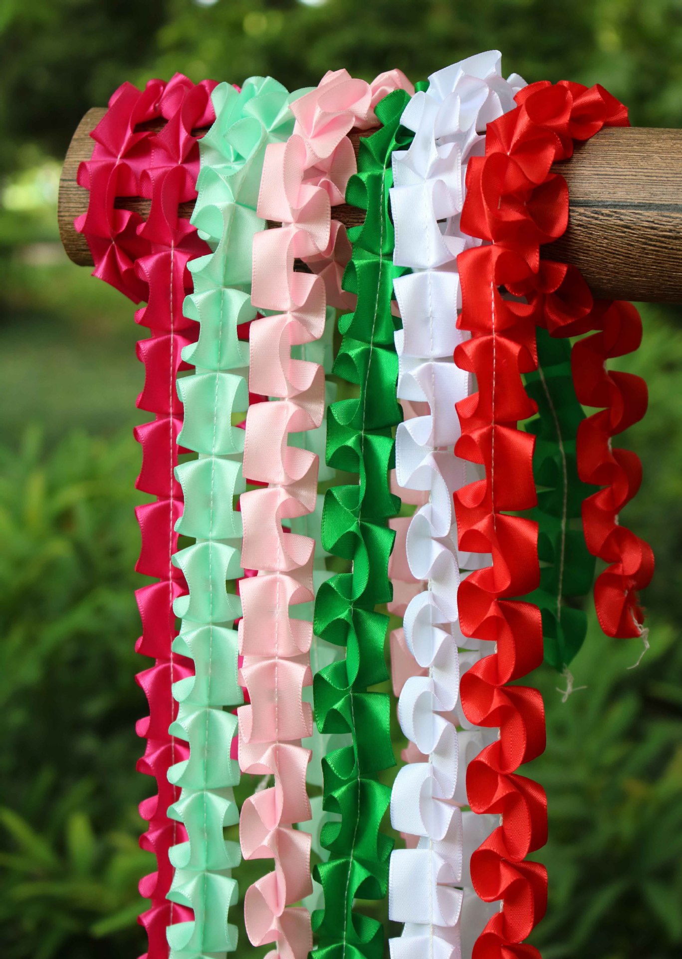 4cm白色蕾丝褶皱花边双层雪纱网纱抽褶花边手工diy裙摆裙边打皱