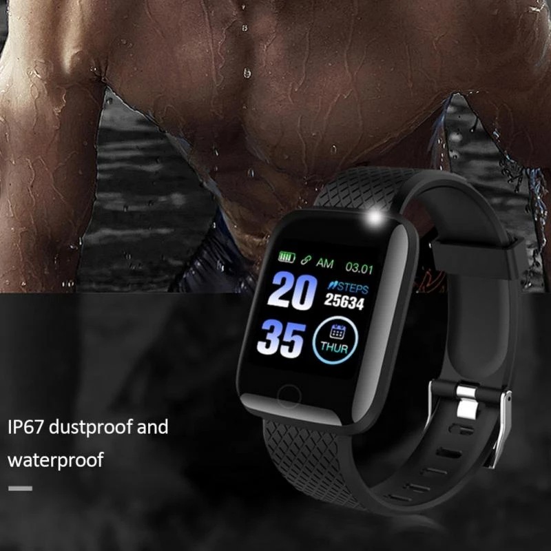 116plus Smart Bracelet Message Reminder Color Screen Heart Rate Bluetooth Sport Step Counting Cross-Border 116 Smart Watch